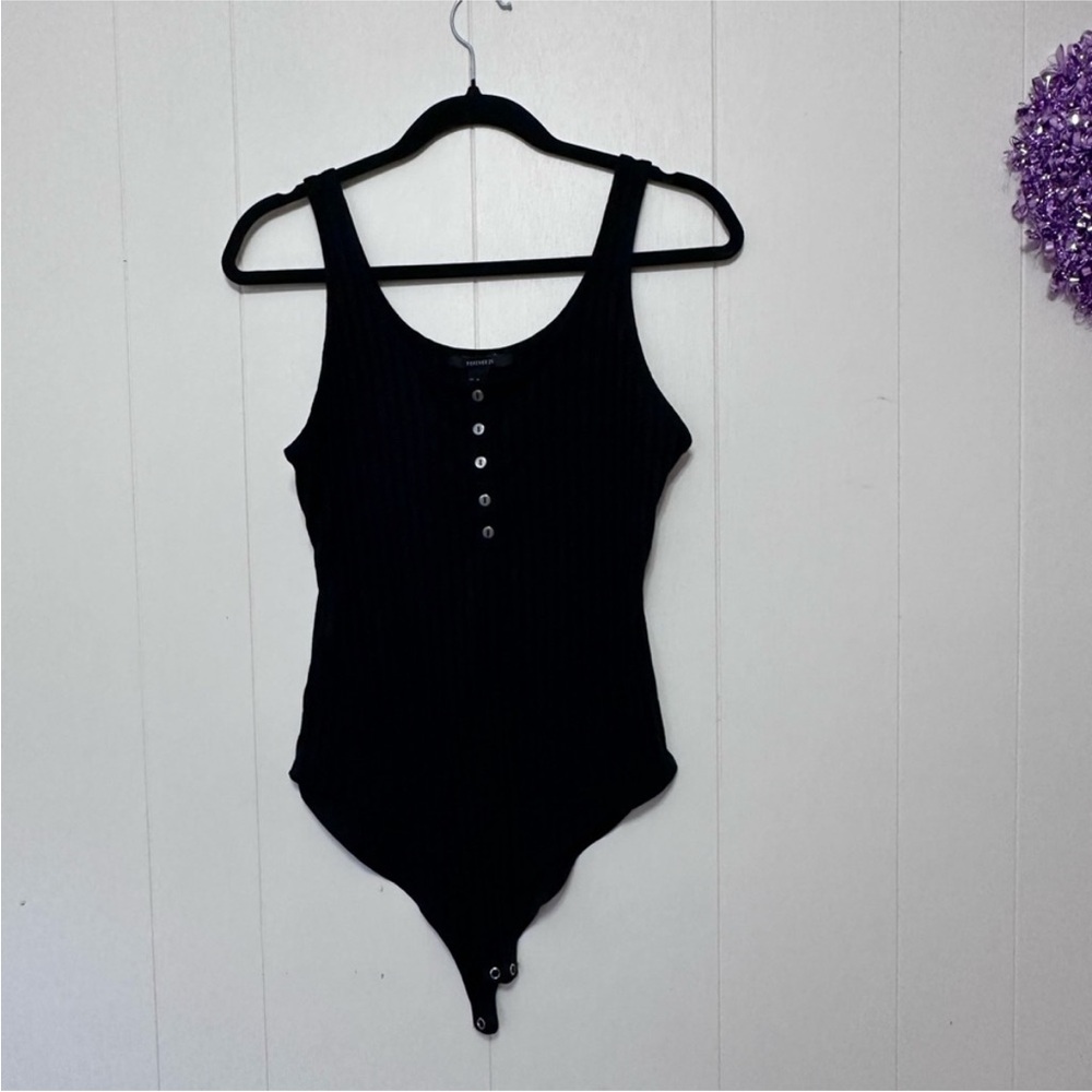 Forever 21 Black Ribbed Jumpsuit